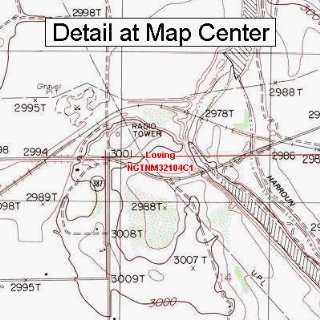   Topographic Quadrangle Map   Loving, New Mexico (Folded/Waterproof
