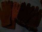 Brown and Black Girls Light Winter Gloves. Estate Sale.