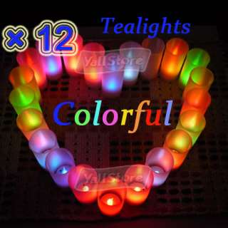 LED Electronic Tealight Colorful Sensor Flicker Candle  