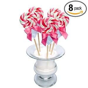 Elegant Sweets Bubble Gum Swirl Lolli, 2 Ounce Bags (Pack of 8 