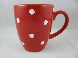 Waechtersbach Red w/ White Polka Dot Caffe Latte Mug  
