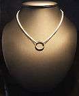 sterling silver 9ct gold 19mm circle pendant karma necklace by
