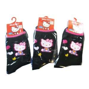  Kitty Girls Black Socks (3pairs)   Hello Kitty 3pc Black Socks Toys
