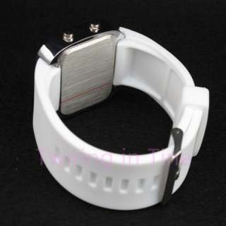 New White Luxury Sport Style LED Digital Date Ladys/Mens Watch 