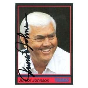 Junior Johnson autographed Trading Card (Auto Racing) 1991 Tracks, #78 
