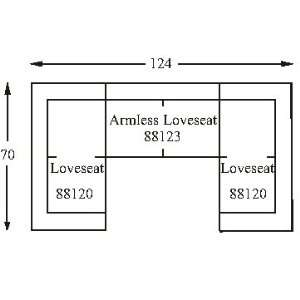  Lind 881 9 Sectional Sofa Arrangement (3 pieces) (Price is 