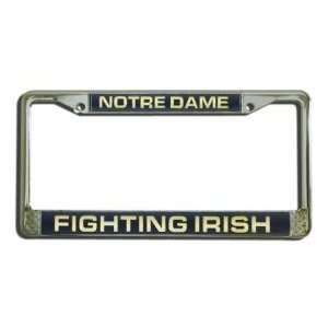  Notre Dame Fighting Irish Laser Cut Chrome License Plate 