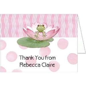  Lily Pad on Pink Baby Thank You Cards   Set of 20 Baby