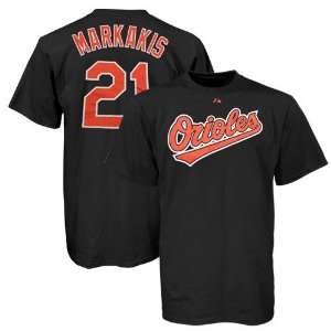  Nick Markakis Baltimore Orioles Black Name and Number T 