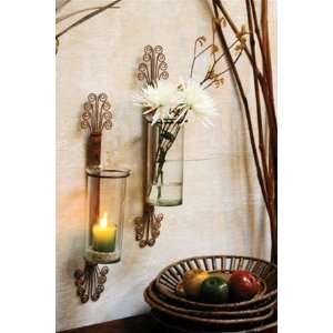  Flat Wire Wall Sconce with Glass Cylinder