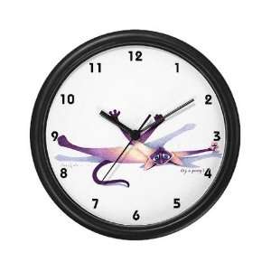  J. S. Perry Whimsical Siamese Cat Pets Wall Clock by 