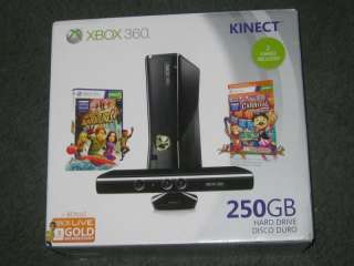   360 Slim 250GB Kinect Holiday Bundle (2 games, kinect, 3mo xbox live