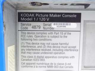 Kodak Model 1 Photo Kiosk 8110 Picture Printer KPK 2.0  