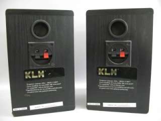 Pair KLH Audio Stereo Book Shelf Speakers Black 200W  