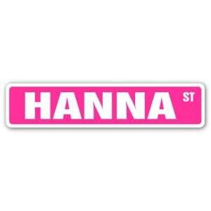  HANNA Street Sign name kids childrens room door bedroom 