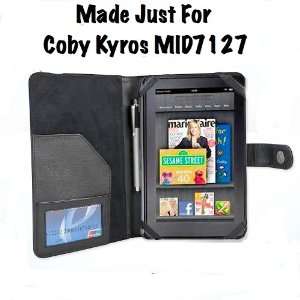  Coby Kyros MID7127 7 Inch Android Leather Case   Black 