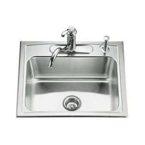  Kohler K 3348 4 NA Toccata 25X22 Ss Kitchen Sink/4 Hole 