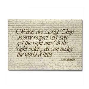 Quotes   Words are Sacred Family Rectangle Magnet by   
