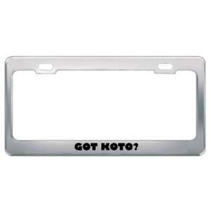 Got Koto? Music Musical Instrument Metal License Plate Frame Holder 