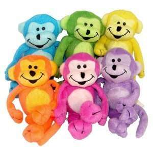  Plush Neon Bean Bag Monkeys (1 dz) [Toy] Toys & Games