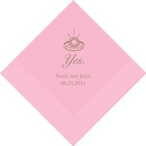  Wedding Favors Yes to the ring Printed Napkins   Set of 50 