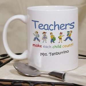  Personalized Teacher Coffee Mug   Teacher Gift