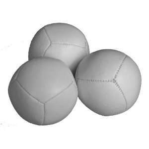  Set of 3 Juggling Balls   White, 6 Panel Sports 