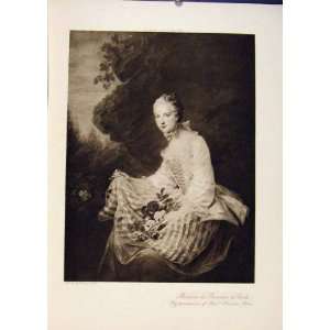   Madame Princess De Conte Old Print Fine Art Portrait