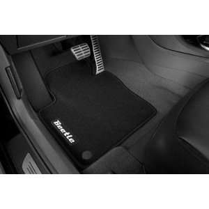  OEM VW Mojo Mats for 2012 Beetle Black w/Black Serging Rnd 