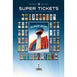  NFL Super Bowl XLVI 46 & All Historic SuperBowl Tickets 