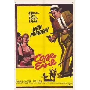 Cage of Evil Movie Poster (11 x 17 Inches   28cm x 44cm) (1960) Style 