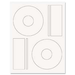  Laser CD/DVD Labels, Matte White, 50 Labels per Pack   REBLBCDW2CS25