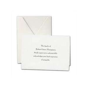   White Personalized Sympathy Acknowledgement Note