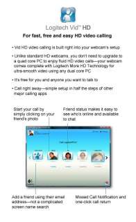 logitech vid is built into your webcam setup so you can start free 