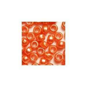  Orange Pearl Plastic Pony Beads 6x9mm, Value Pack, 130g 