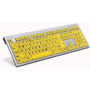  Large Print Computer USB Wired Keyboard Slim for Visually Impaired 