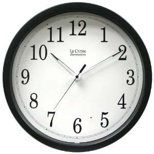  La Crosse Illuminated 403 314 14 Inch Black frame clock 