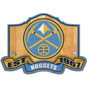  NBA Denver Nuggets Sign   Wood Est Style Sports 