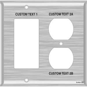  Engraved Switchplate with Light Switch Labels 1 Decora 1 