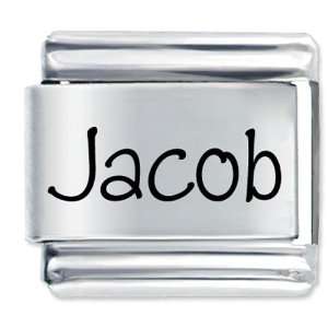  Name Jacob Laser Charms Italian Pugster Jewelry