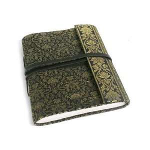  Black And Gold Handmade Sari Journal, 100% Cotton Pages 