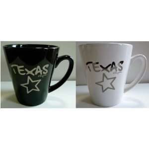   with Silver Foil Cafe Style Mugs With Texas Star