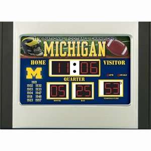   Michigan Wolverines Scoreboard Desk & Alarm Clock