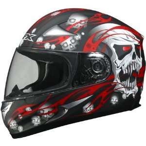  AFX FX 90 Skull Full Face Helmet Large  Red Automotive
