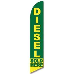  11.5ft x 2.5ft Diesel Sold Here Feather Banner Flag Set 