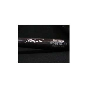 Reggie Willits Autographed Bat   Autographed MLB Bats