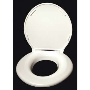 Big John 2555646 Closed Front Toilet Seat with Cover Finish White 
