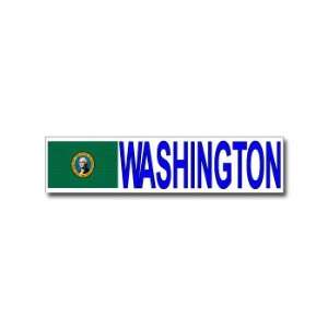  Washington With State Flag   Window Bumper Laptop Sticker 