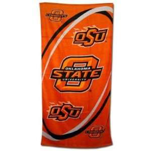 Oklahoma State Cowboys Beach Towel Featuring Colorfast Team Graphics 
