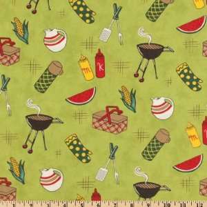   Modern Family Barbeque Multi Fabric By The Yard Arts, Crafts & Sewing